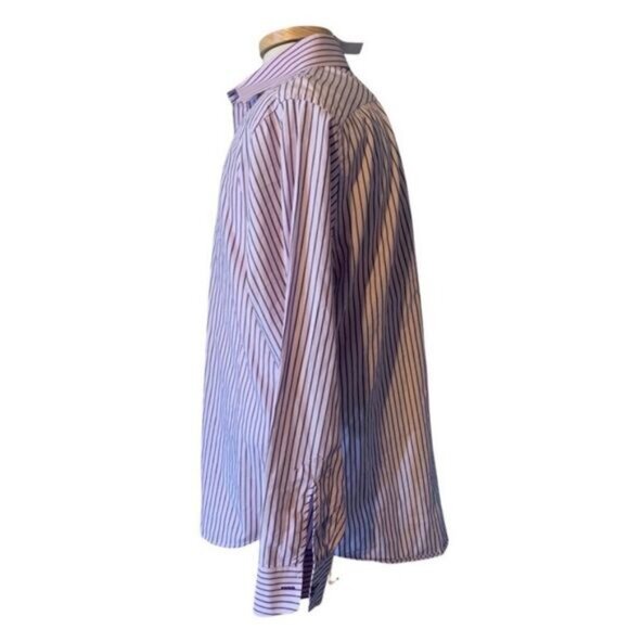 Paul Smith 17 1/2 x 44 Purple Striped Dress Shirt - Picture 4 of 4